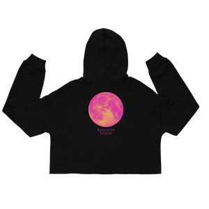 Heart Of Artistry Pink Pierced Resilient Vision Crop Hoodie